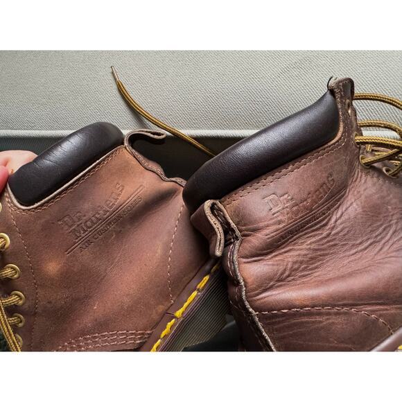 Vintage 90s 939 Dr Marten Leather Boots England Mens 5.5 Womens 7.5 Brown Hiking - Picture 3 of 9